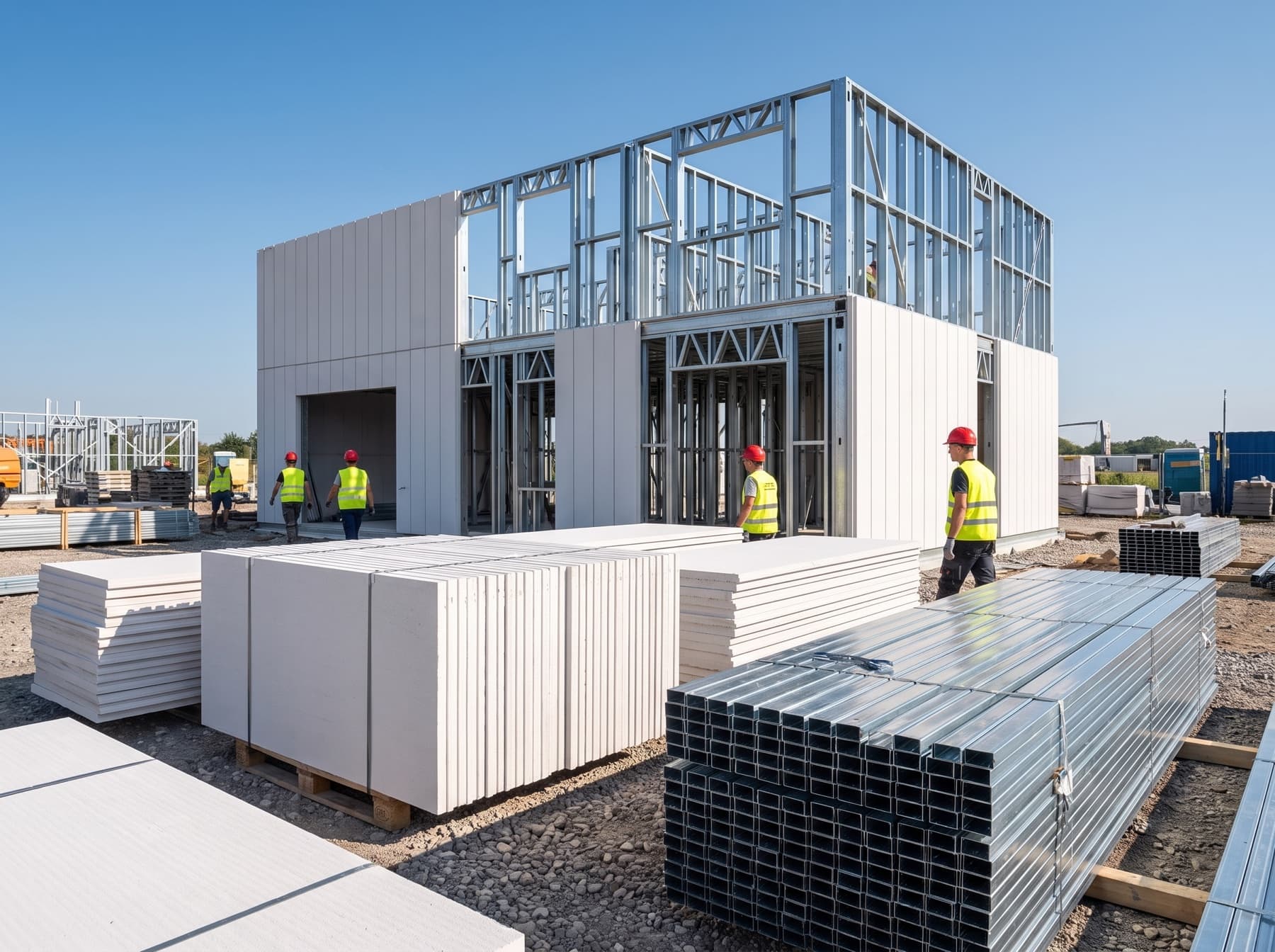 Materiales de construcción Framecrete — steel framing y paneles AAC